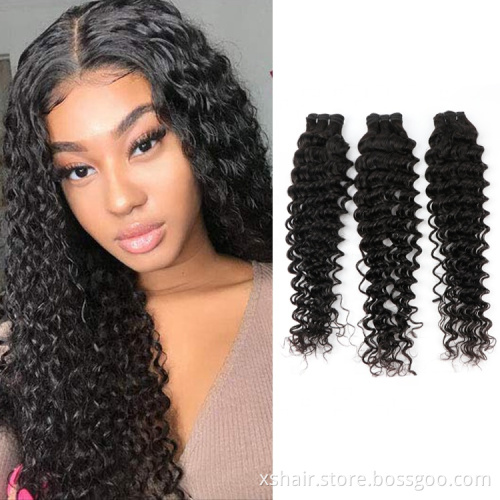 10A Deep Curly brazilian virgin hair remy cuticle aligned  human hair bundles vendors cambodian hair 10-28 inches bundles